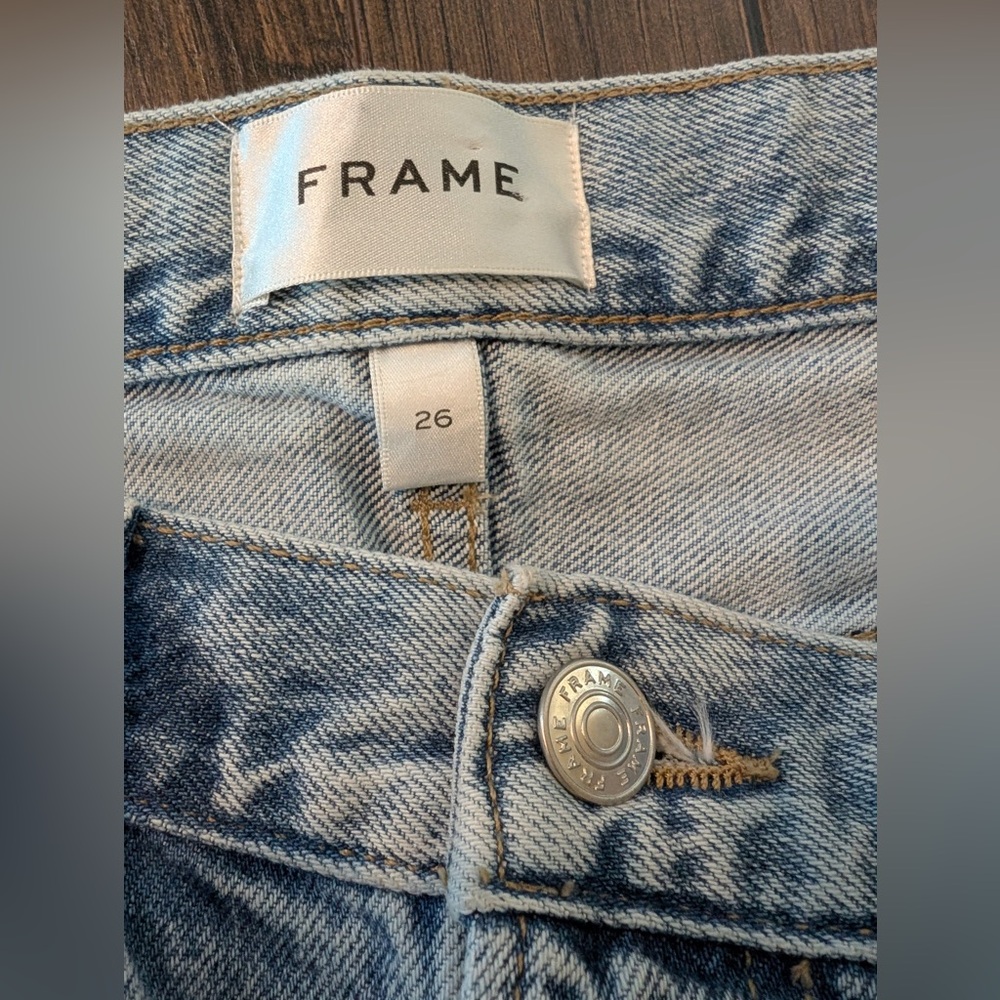 Frame Le Baggy Palazzo Jeans Fairytale Wash Multicolor Denim NWT Size 26 - Picture 5 of 12